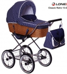 Коляска Lonex Classic Retro 3 в 1 (коричневая лоза)